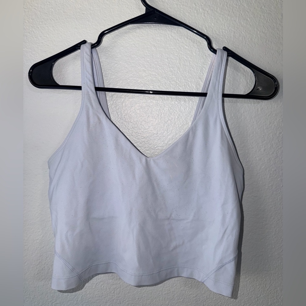 lululemon athletica White Crop Tank Top